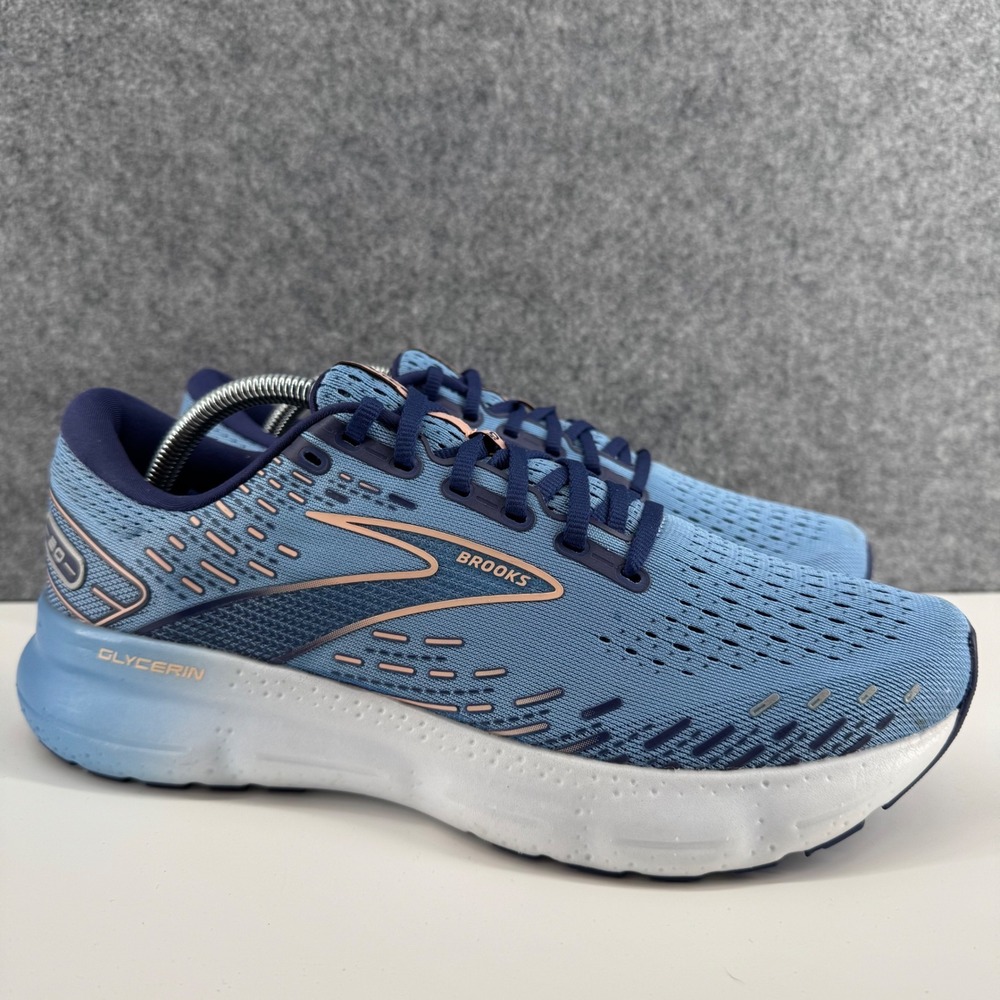 Brooks Glycerin 20 Running Shoes Womens Size 11 Blue Neutral Cushioning